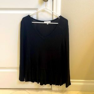 Anthropologie long sleeve waffle top